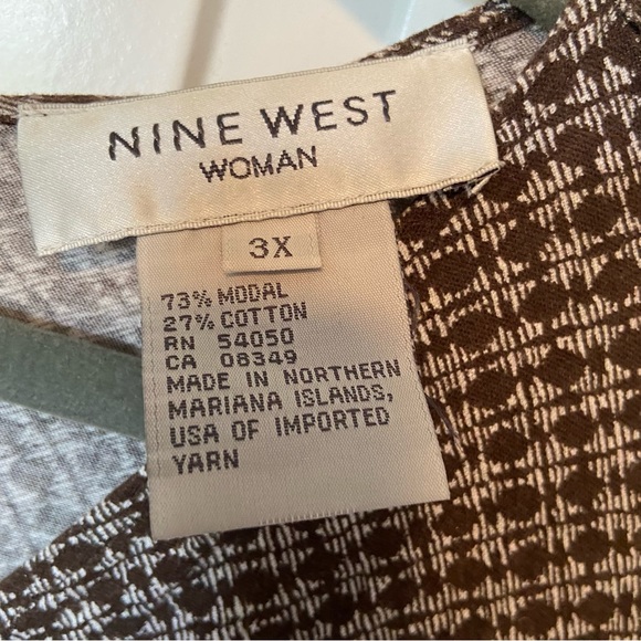 Nine West 3x faux wrap tunic length top - Picture 2 of 4